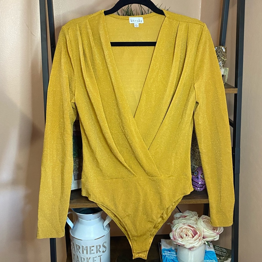 Kit+Sky Bodysuit Color Mustard